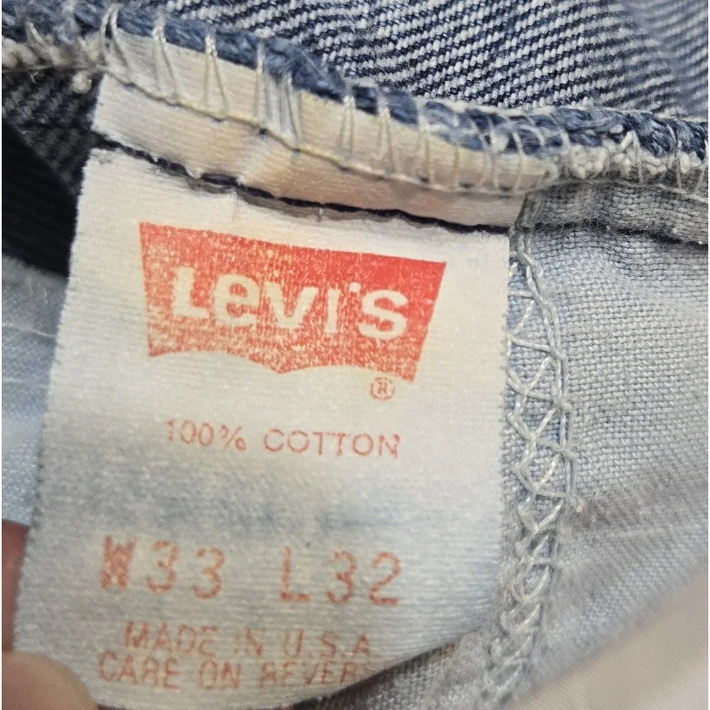 Vtg Levis 550 Orange Tab Jeans Made USA 33x32 Relaxed Fit 1998 Stonewash Denim